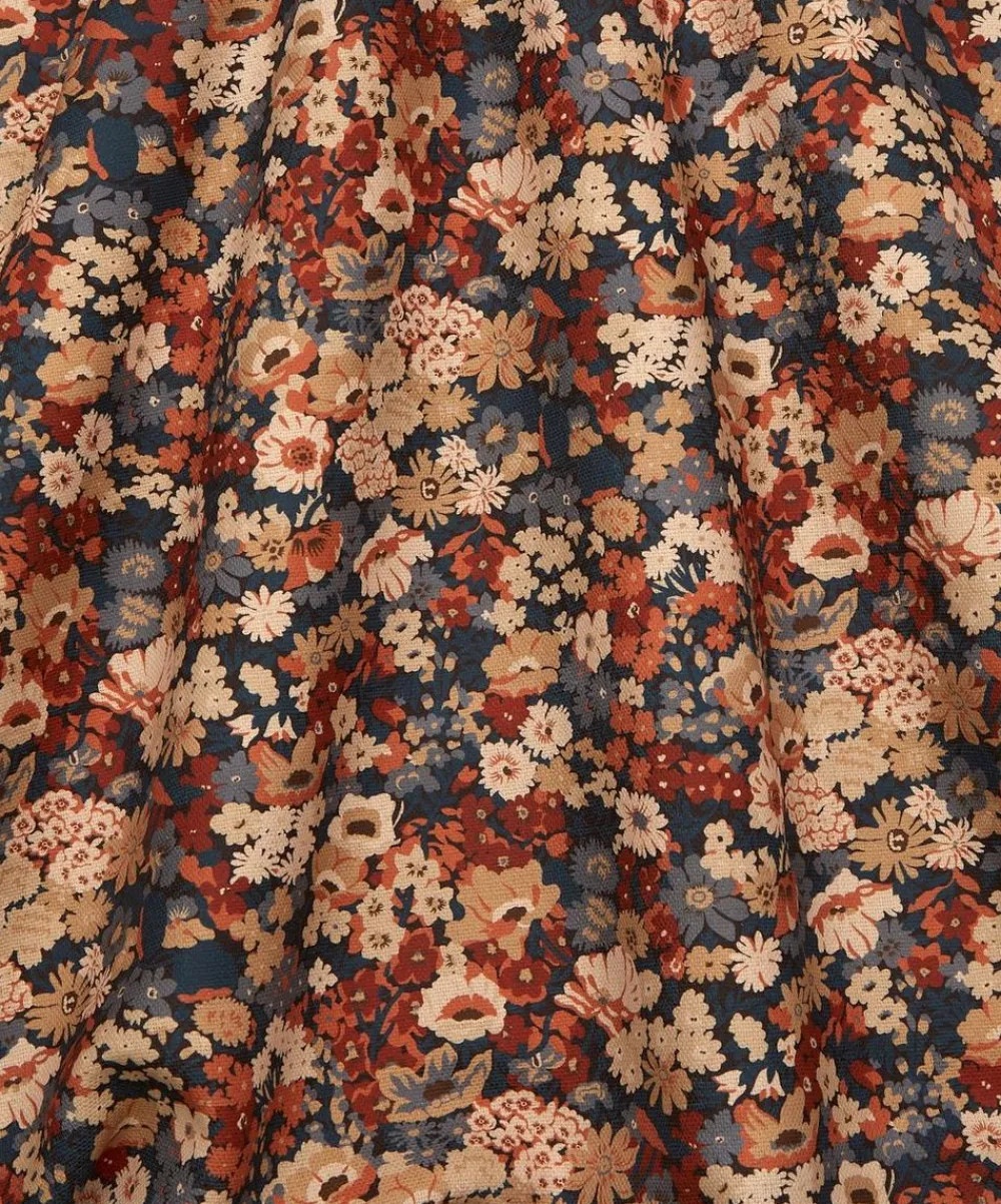 Liberty Interiors Furnishing Fabrics^Thorpe House Linen in Madder