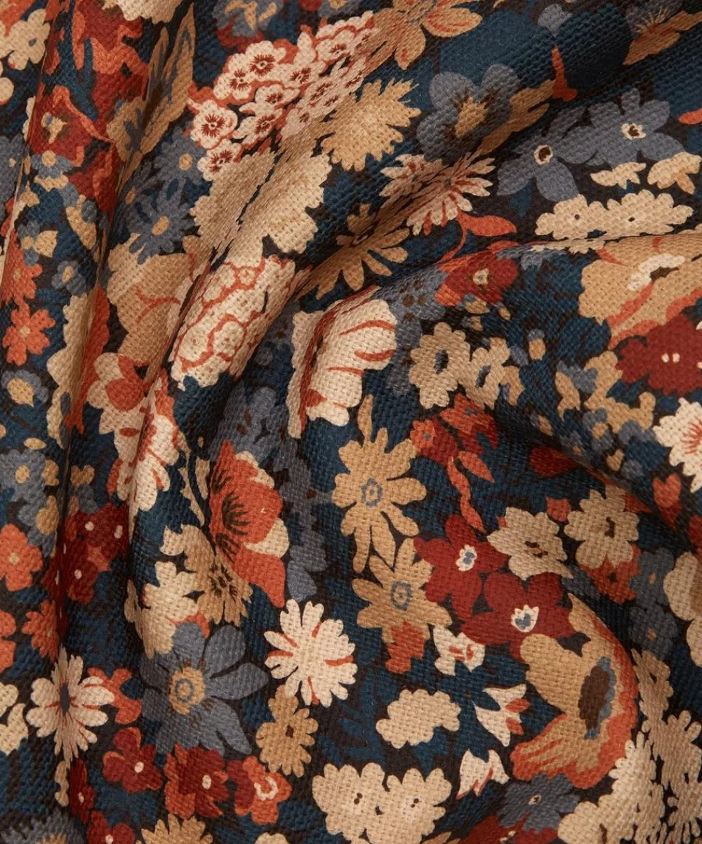 Liberty Interiors Furnishing Fabrics^Thorpe House Linen in Madder