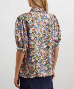 Liberty Tops^Thorpeness Silk Puff-Sleeve Shirt