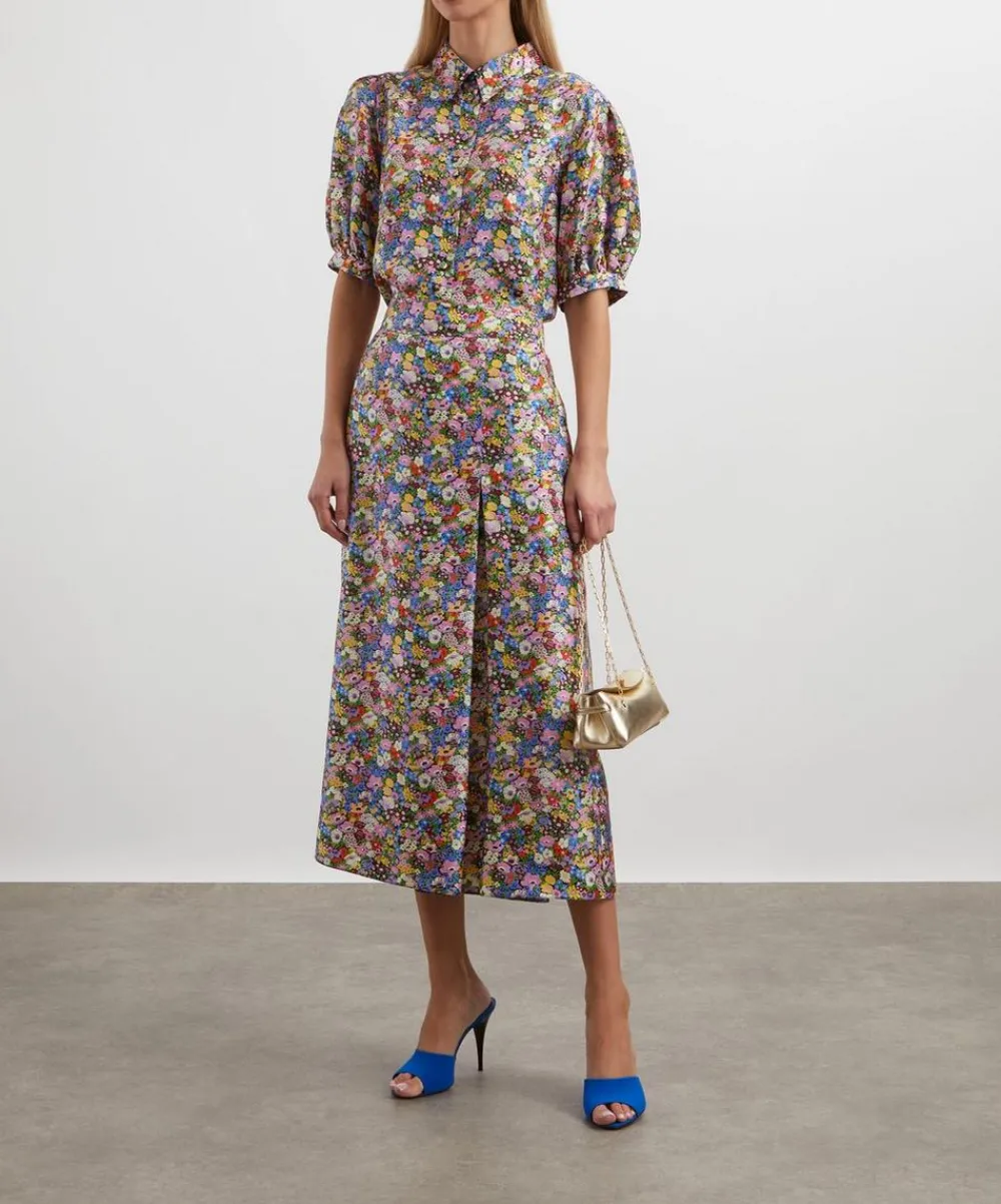 Liberty Skirts^Thorpeness Silk Soft Pleat Skirt