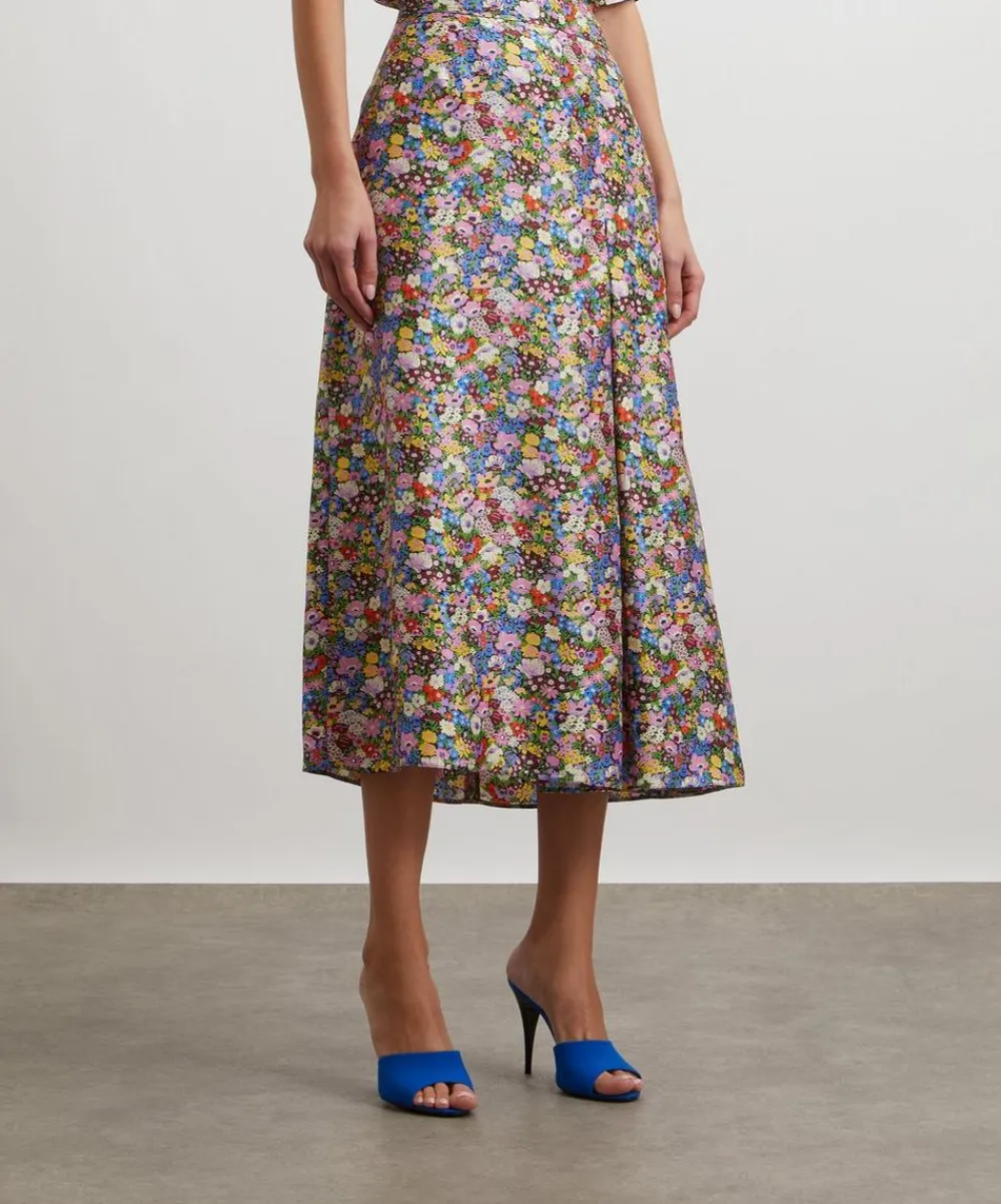 Liberty Skirts^Thorpeness Silk Soft Pleat Skirt