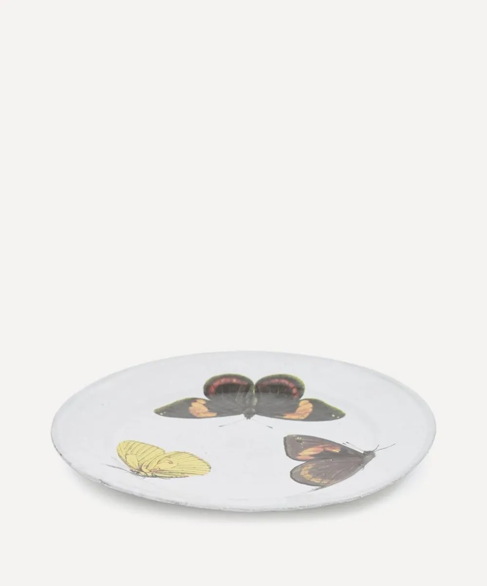 Astier de Villatte Tableware^Three Butterflies Plate