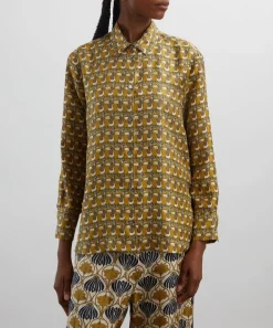 S Max Mara Tops^Timec Reversible Printed Silk Shirt