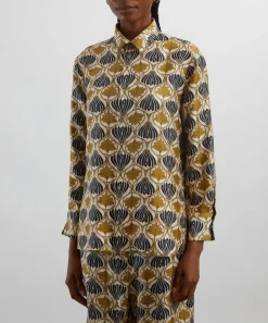 S Max Mara Tops^Timec Reversible Printed Silk Shirt