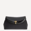 Toteme Bags^T-Lock Black Leather Clutch