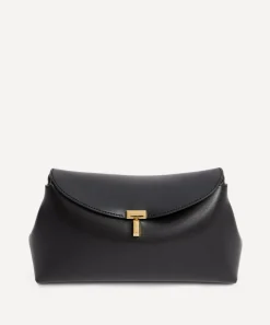 Toteme Bags^T-Lock Black Leather Clutch