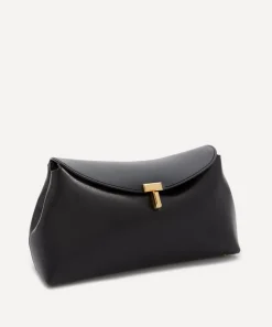 Toteme Bags^T-Lock Black Leather Clutch