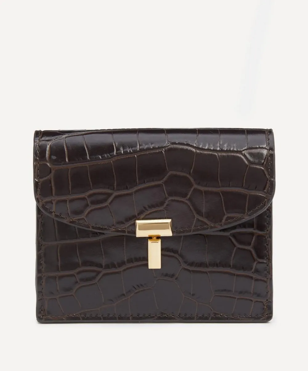 Toteme Purses & Pouches^T-Lock Croco-Embossed Cardholder
