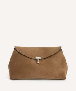 Toteme Bags^T-Lock Suede Clutch Bag