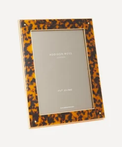 Addison Ross Ornaments^Tortoiseshell and Gold 5x7” Photo Frame
