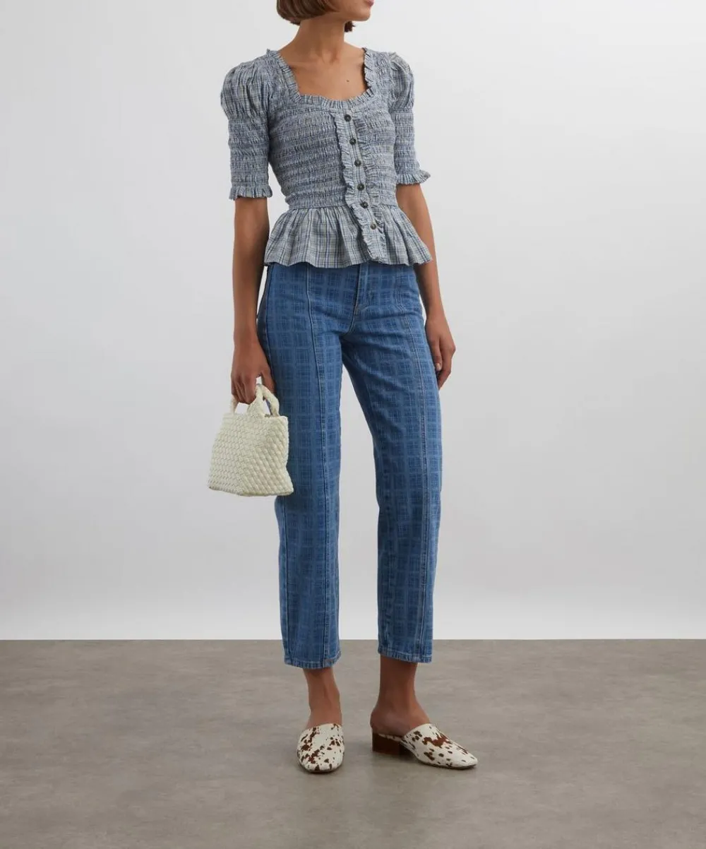 Damson Madder Jeans^Tovie Laser Check Jeans