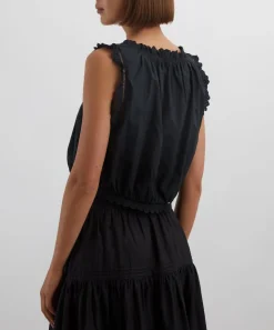 DÔEN Tops^Traveller Cotton Floral Eyelet Top