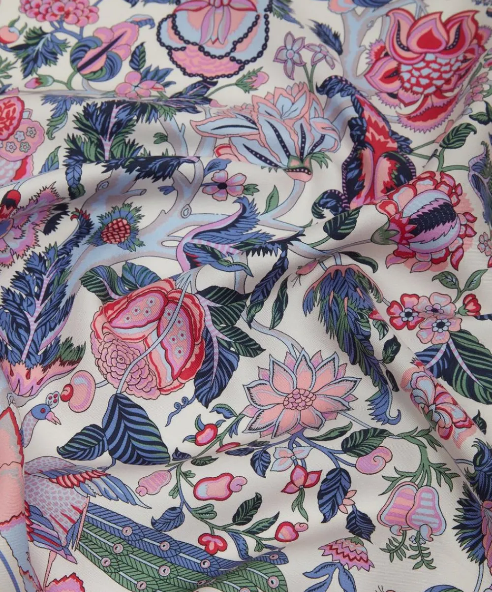 Liberty Scarves^Tree of Life 90 x 90 Silk Scarf