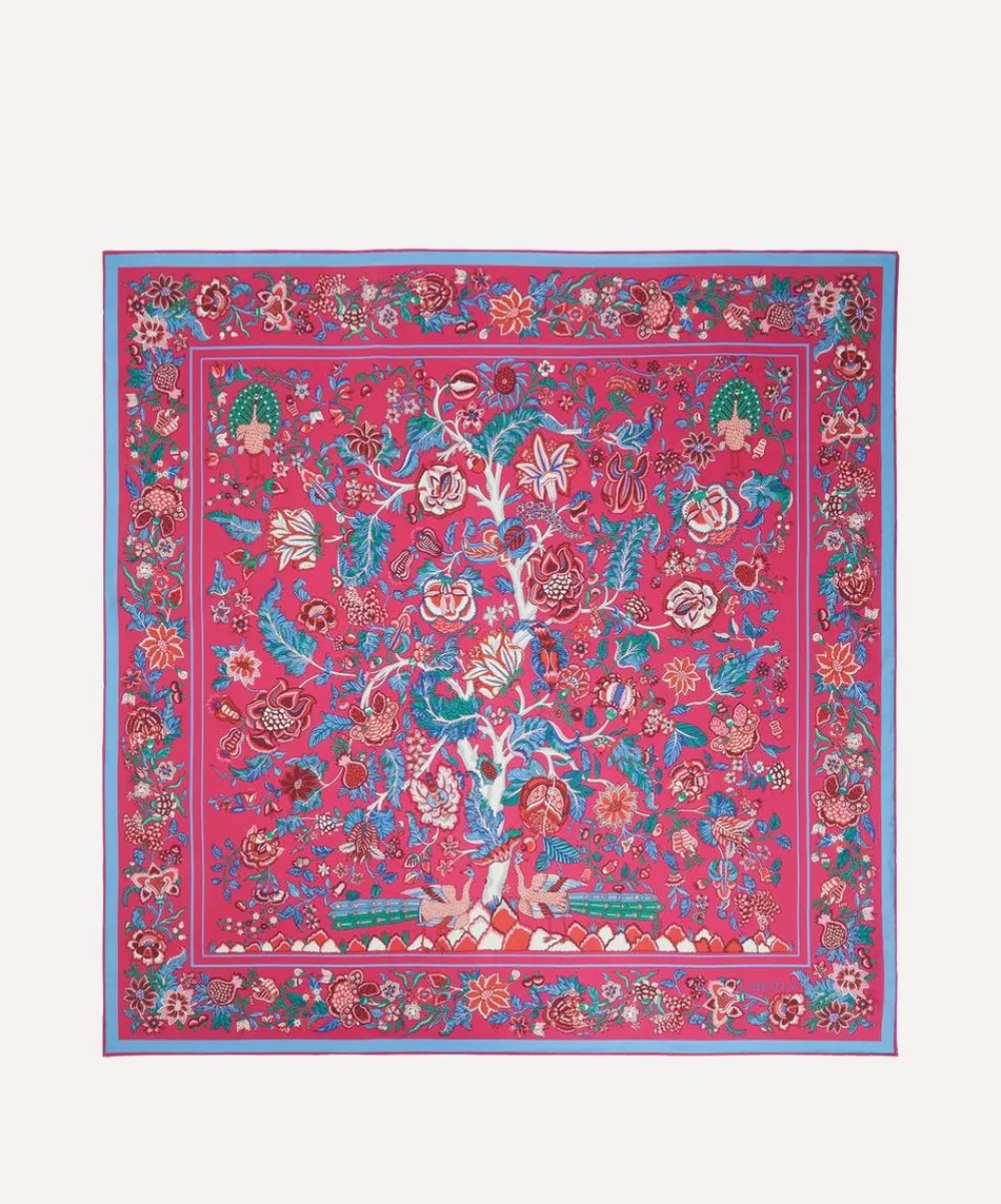 Liberty Scarves^Tree of Life 90 x 90 Silk Scarf