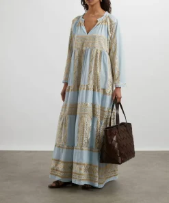 Kori Dresses^Triangle Embroidered Maxi Kaftan