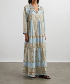 Kori Dresses^Triangle Embroidered Maxi Kaftan