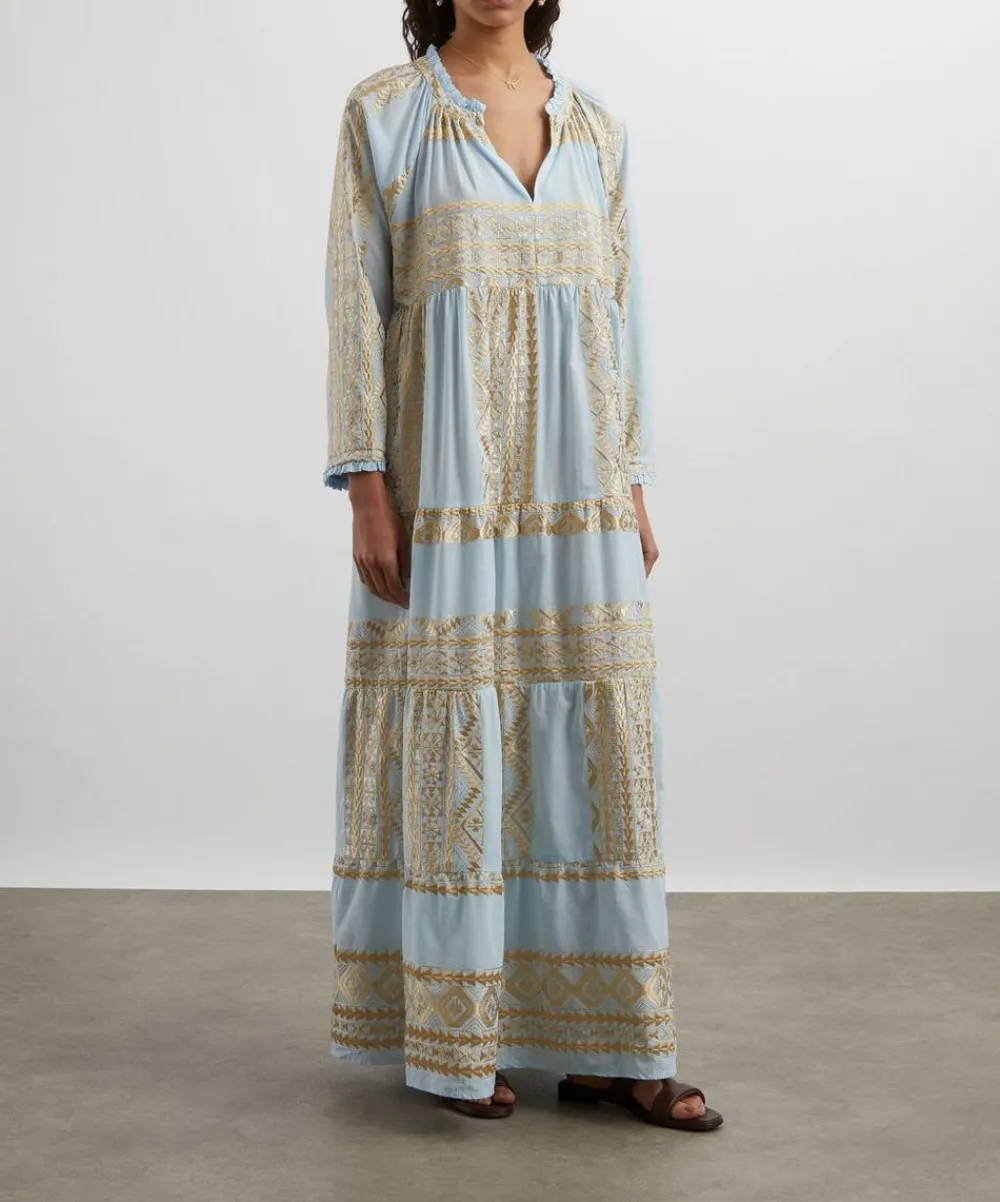 Kori Dresses^Triangle Embroidered Maxi Kaftan