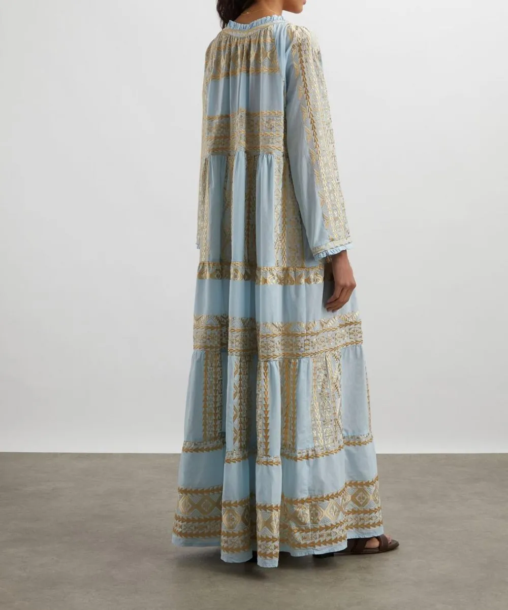 Kori Dresses^Triangle Embroidered Maxi Kaftan