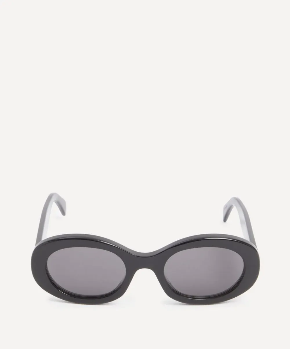 Celine Sunglasses & Glasses^Triomphe Black Oval Acetate Sunglasses