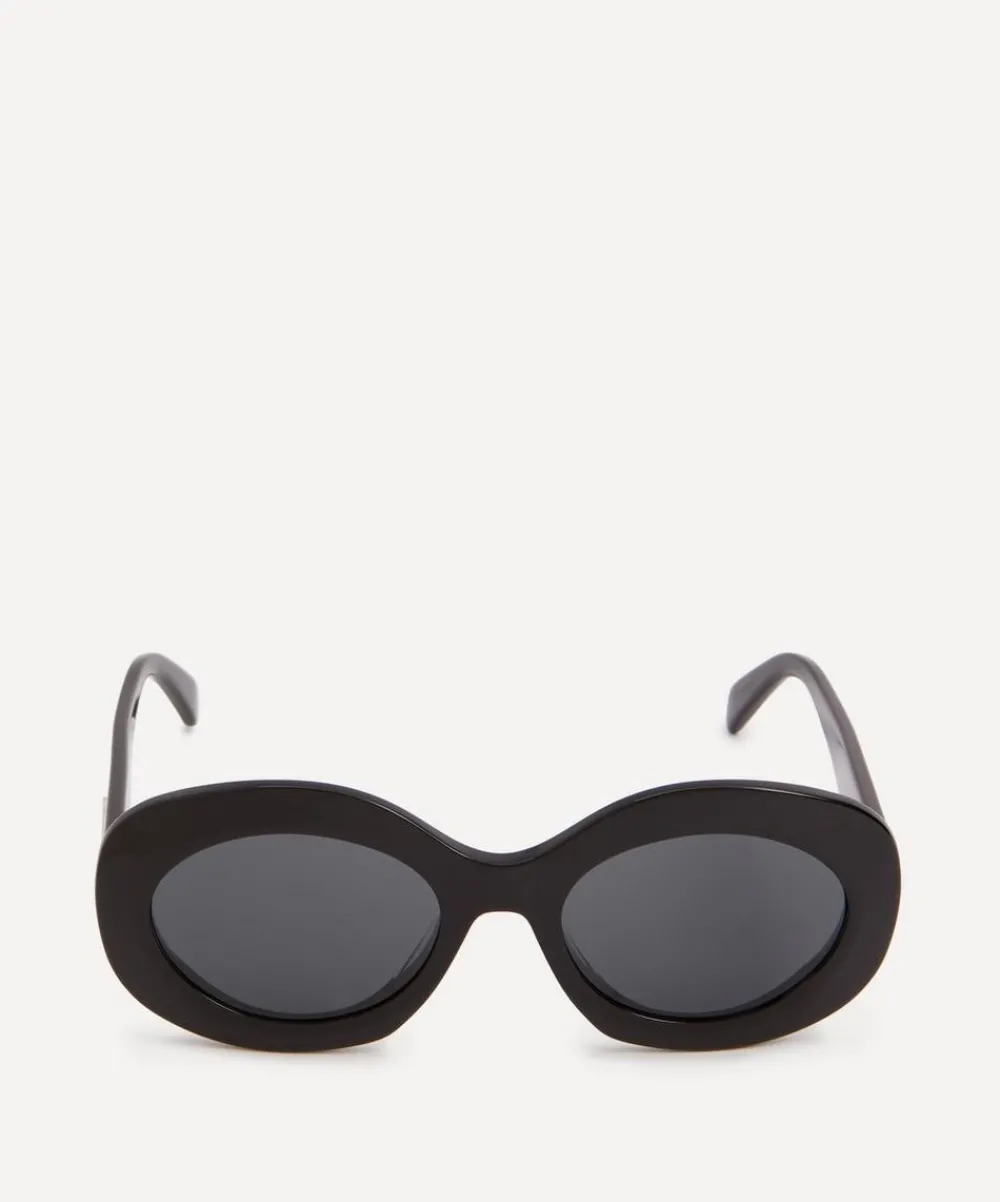 Celine Sunglasses & Glasses^Triomphe Chunky Oval Shiny Acetate Sunglasses
