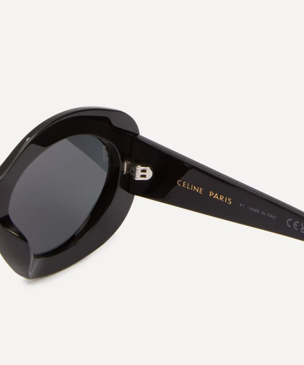 Celine Sunglasses & Glasses^Triomphe Chunky Oval Shiny Acetate Sunglasses