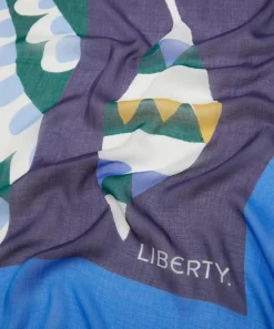 Liberty Scarves^Tropical Floral 135X135 Modal-Cashmere Scarf