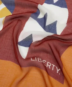 Liberty Scarves^Tropical Floral 135X135 Modal-Cashmere Scarf
