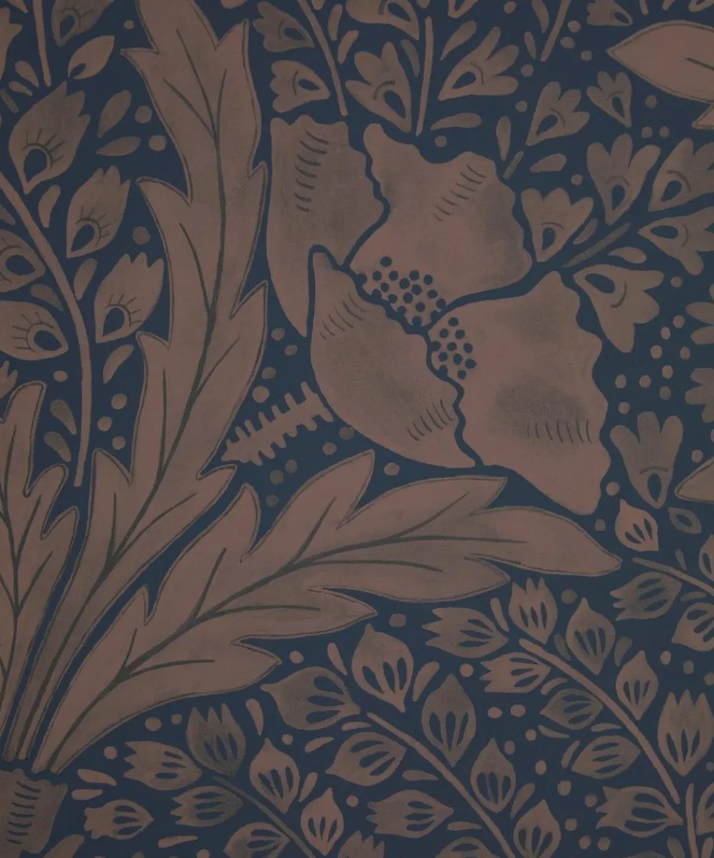Liberty Interiors Wallpaper|Wallpaper^Tudor Poppy in Ink