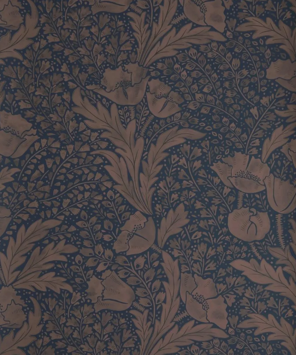 Liberty Interiors Wallpaper|Wallpaper^Tudor Poppy in Ink