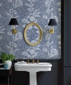 Liberty Interiors Wallpaper^Tudor Poppy in Lapis