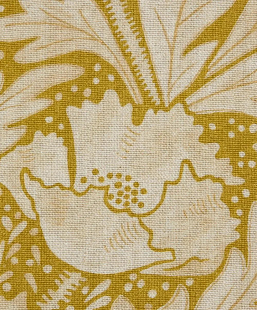 Liberty Interiors Furnishing Fabrics^Tudor Poppy Wycombe Linen in Yarrow