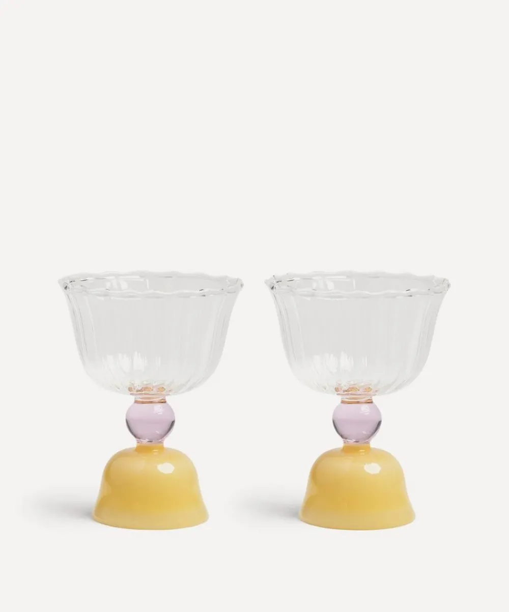 &Klevering Glass & Drinksware^Tulip Caramel Glasses Set of Two