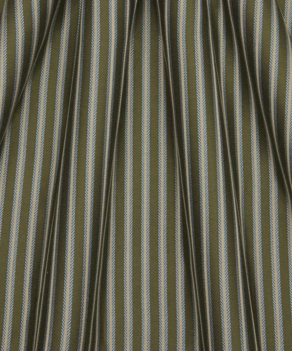 Liberty Interiors Furnishing Fabrics|Furnishing Fabrics^Twill Stripe in Kelp
