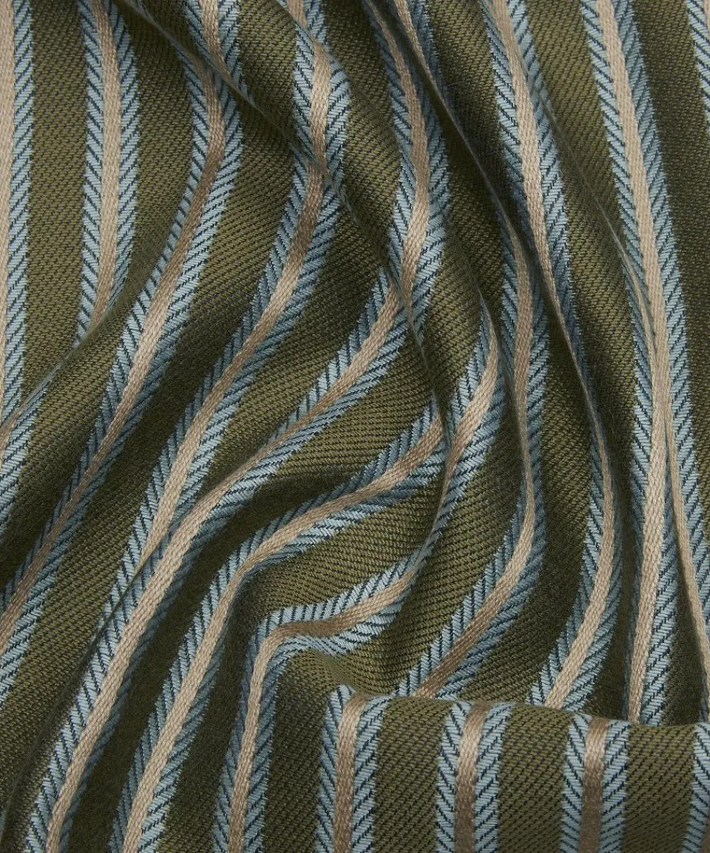 Liberty Interiors Furnishing Fabrics|Furnishing Fabrics^Twill Stripe in Kelp