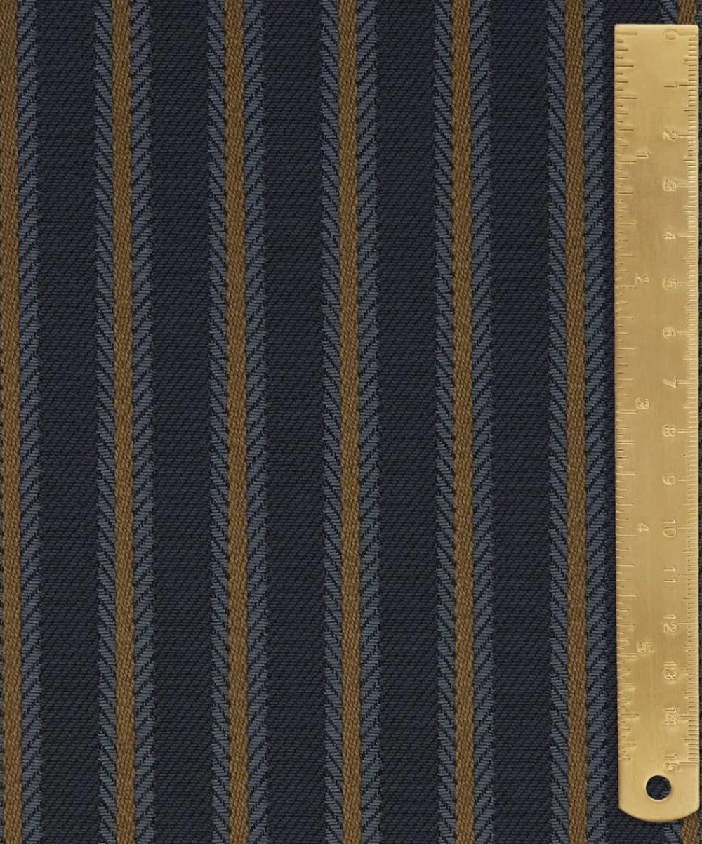 Liberty Interiors Furnishing Fabrics^Twill Stripe in Spinel