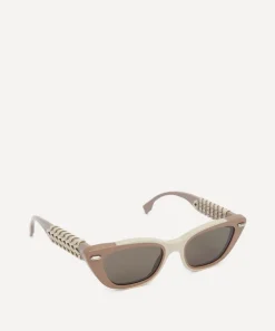 Fendi Sunglasses & Glasses^Two-Tone Cat-Eye Acetate Sunglasses