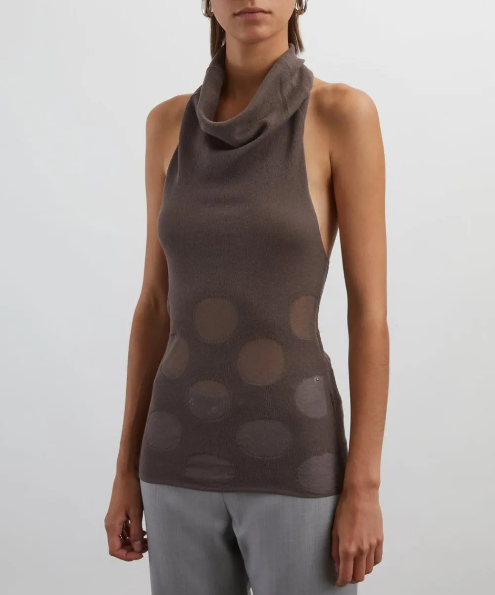 Paloma Wool Tops^Tynan Cotton Jacquard Halter Top