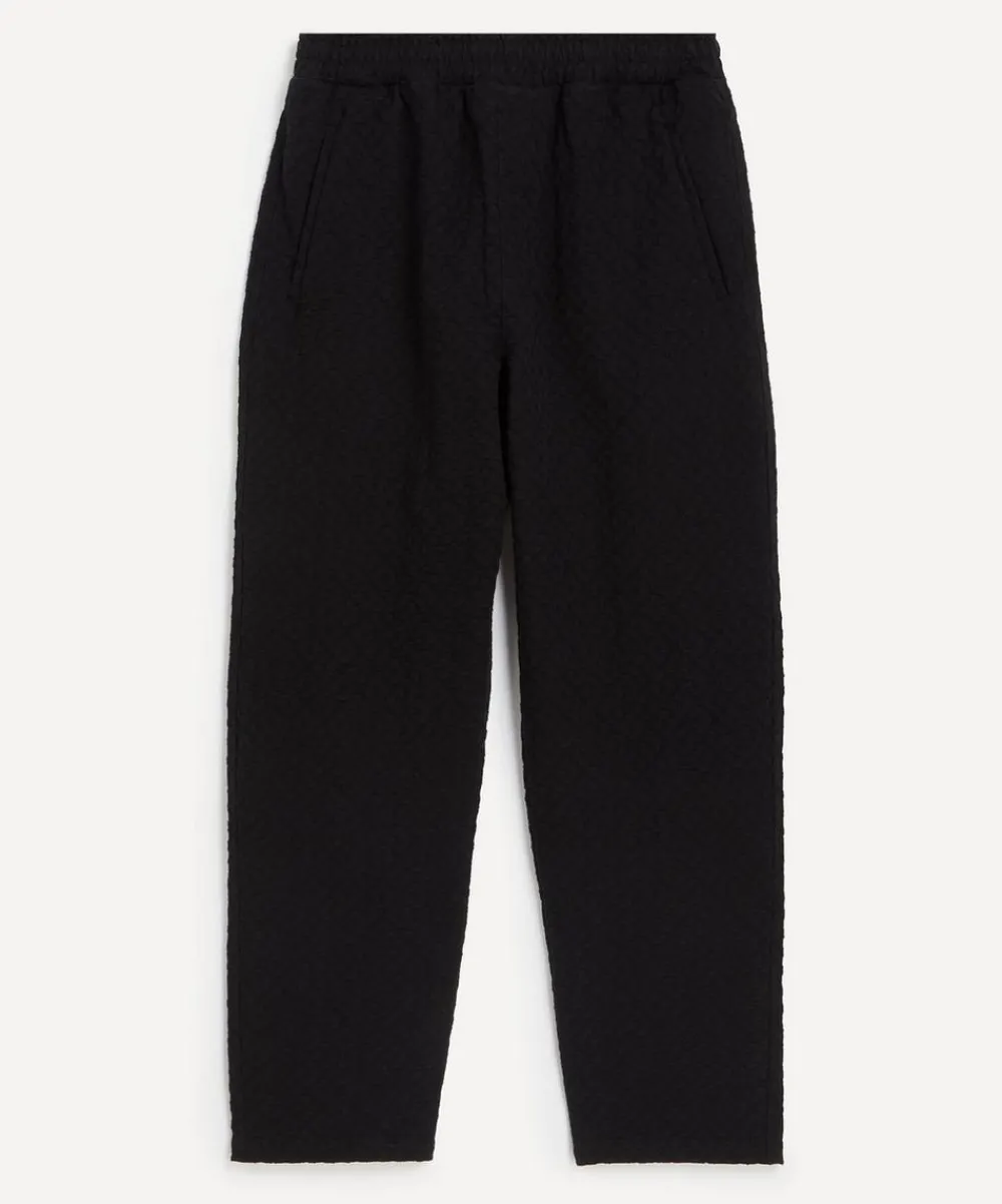 Wax London Trousers^Tyne Black Floral Diamond Cotton Trousers
