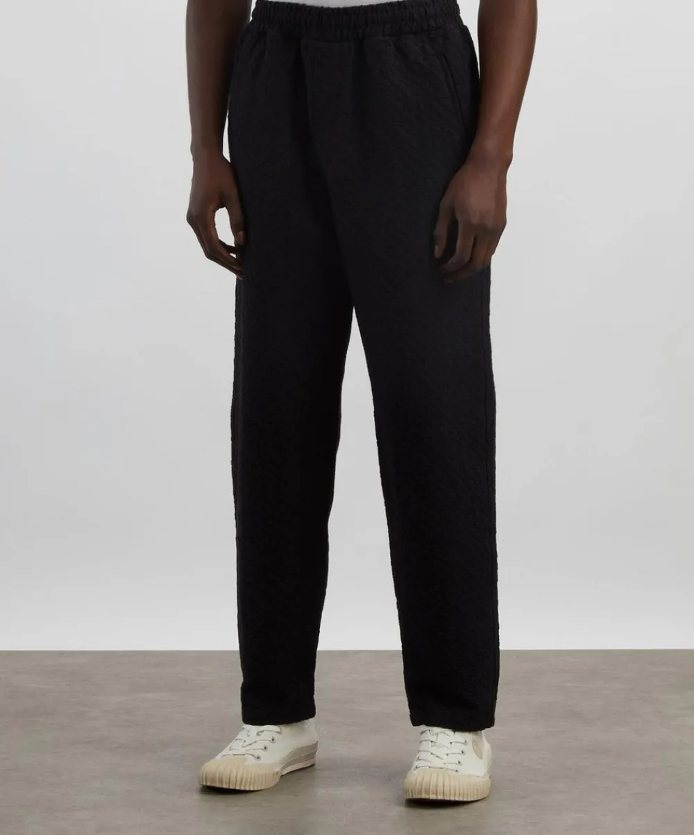 Wax London Trousers^Tyne Black Floral Diamond Cotton Trousers
