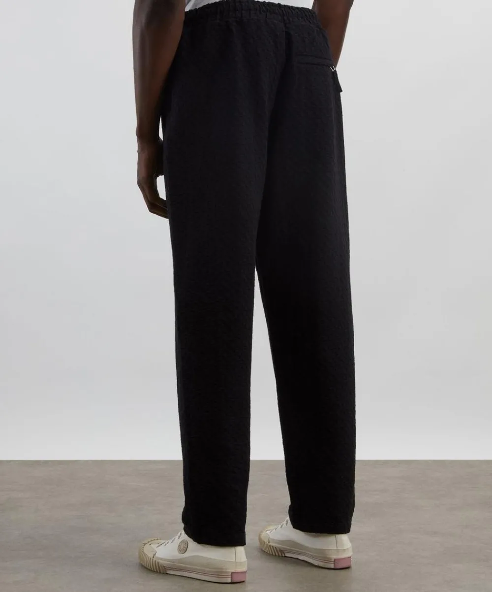 Wax London Trousers^Tyne Black Floral Diamond Cotton Trousers