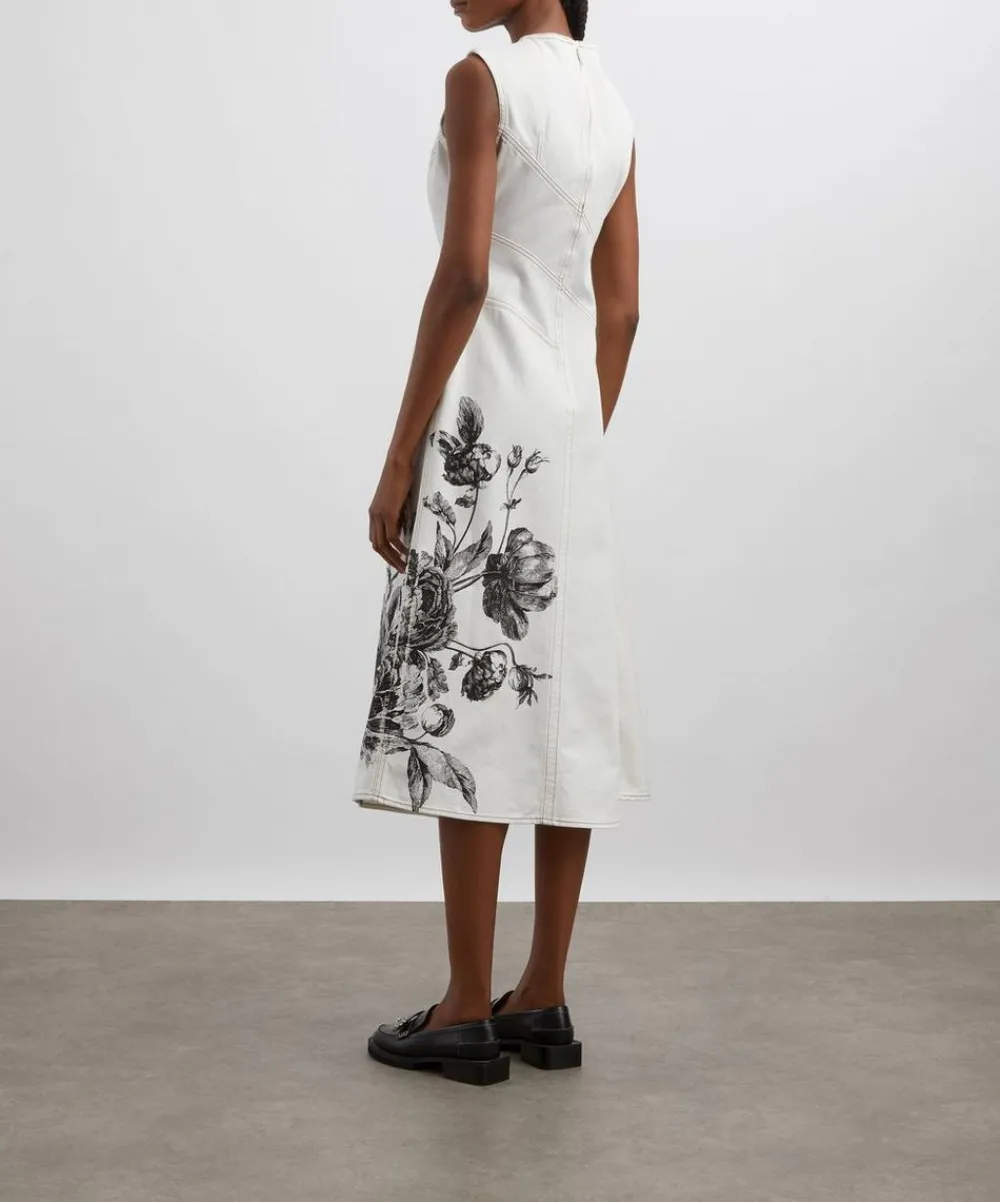 Erdem Dresses^Violetta Etching Sleeveless Midi Dress