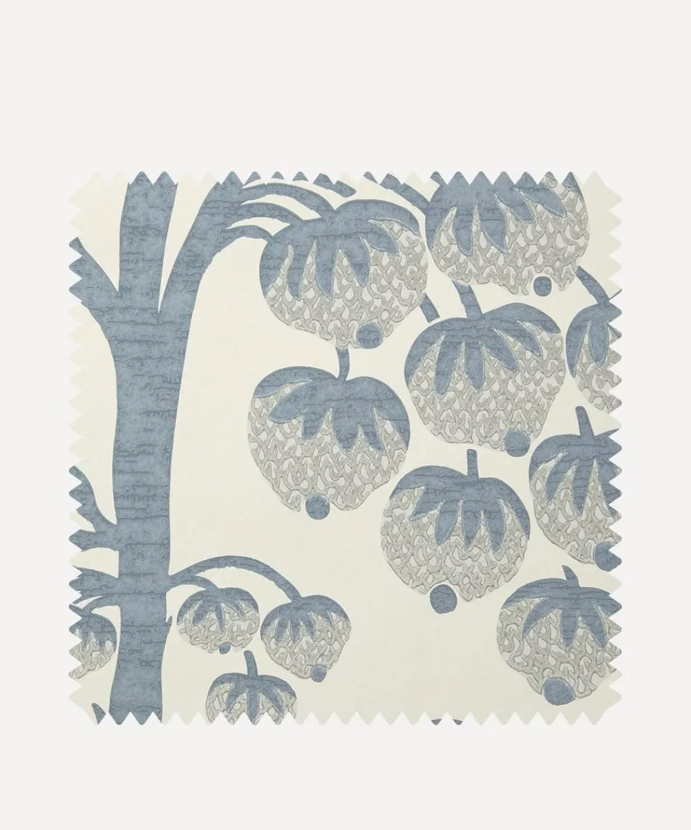Liberty Interiors Wallpaper^Wallpaper Swatch – Berry Tree in Lapis