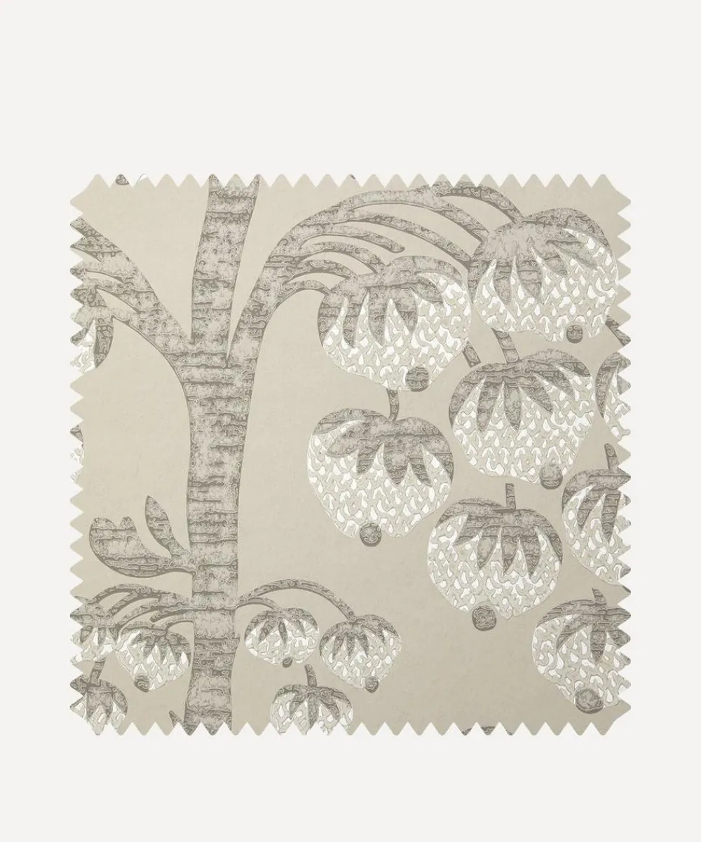 Liberty Interiors Wallpaper^Wallpaper Swatch – Berry Tree in Pewter