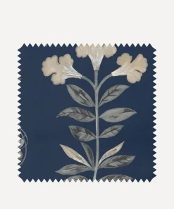 Liberty Interiors Wallpaper^Wallpaper Swatch - Botanical Stripe in Pewter Blue