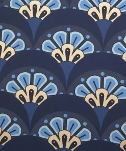 Liberty Interiors Wallpaper^Wallpaper Swatch - Deco Scallop in Lapis