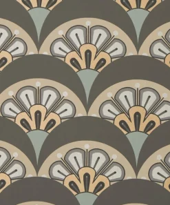 Liberty Interiors Wallpaper^Wallpaper Swatch - Deco Scallop in Pewter
