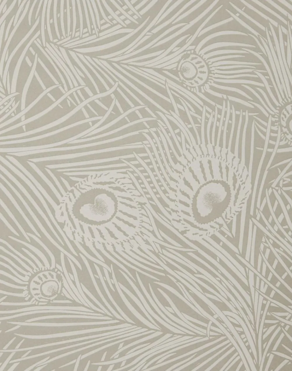 Liberty Interiors Wallpaper^Wallpaper Swatch - Hera Plume in Pewter White