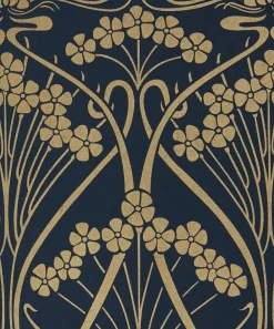 Liberty Interiors Wallpaper^Wallpaper Swatch - Ianthe Mono in Lapis