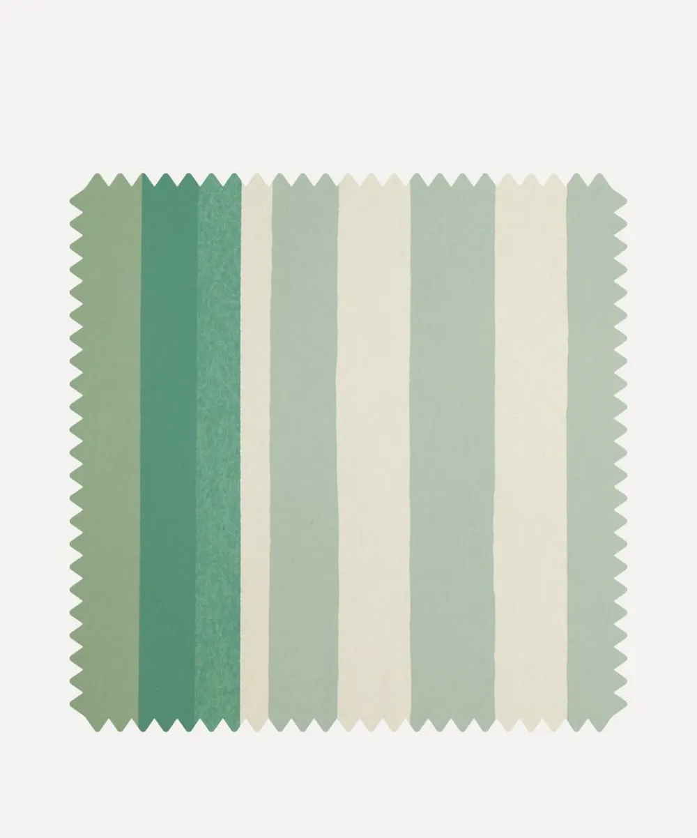 Liberty Interiors Wallpaper|Wallpaper^Wallpaper Swatch – Obi Stripe in Jade