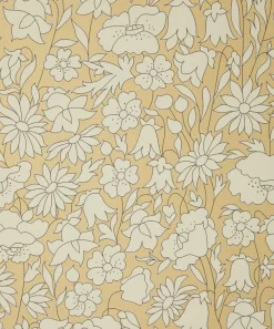 Liberty Interiors Wallpaper^Wallpaper Swatch - Poppy Meadow in Pewter Gold